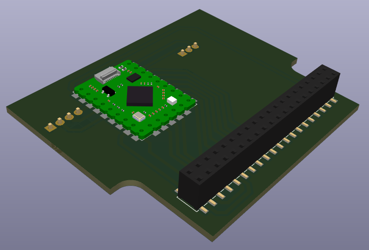 3D view of the PCB